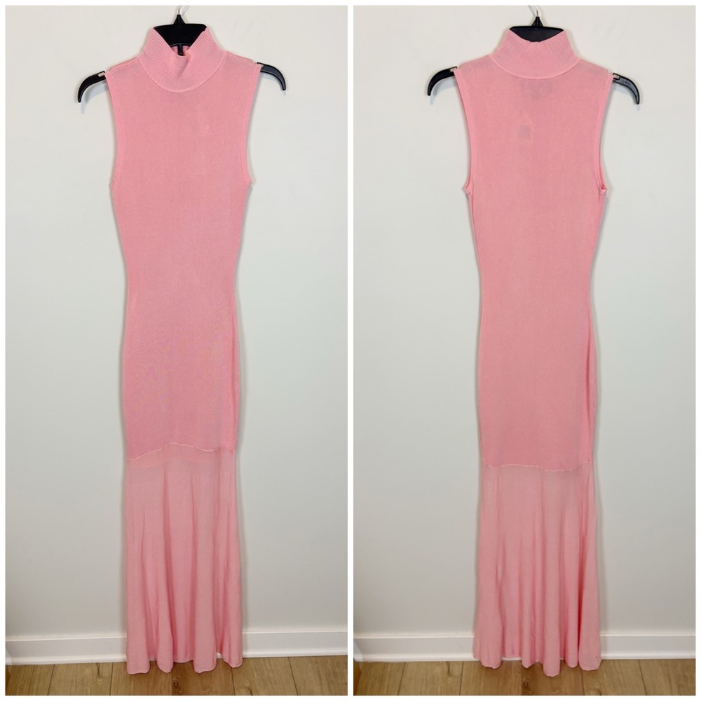SEROYA Amine Knit Maxi Dress in Coral Blush Size S - Picture 2 of 11